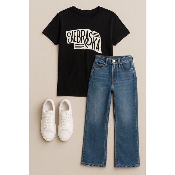 Bella + Canvas Nebraska Graphic Tee – Black – Size M – 100% Cotton - Picture 10 of 10